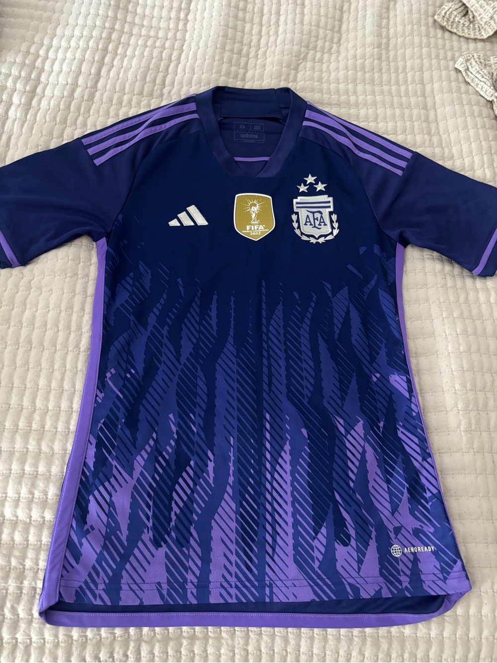 Adidas Argentina Navy & Purple Soccer Jersey Size XS